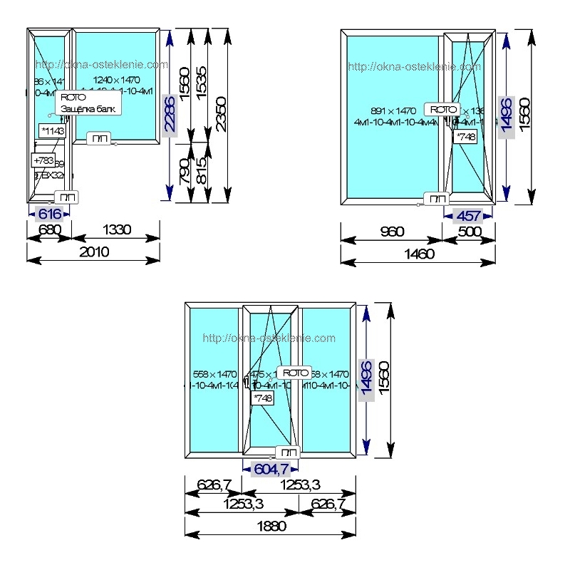 Размеры окон в ii 49